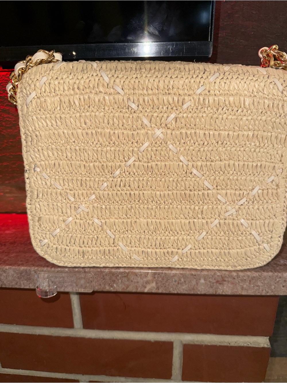 Tory Burch Britten Raffia Crochet Small Adjustable Shoulder Bag - Picture 2 of 9
